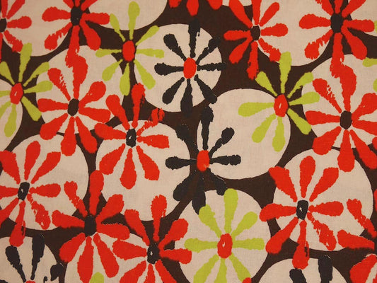 Linen Fabric - Hawaiian Flowers