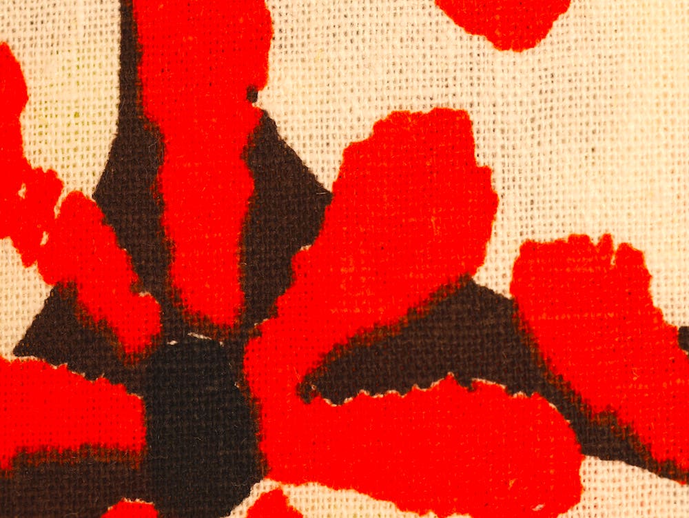 Linen Fabric - Hawaiian Flowers