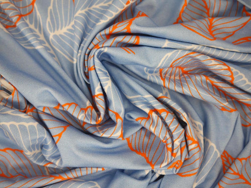 Single Jersey Printed Fabric - Leaf print