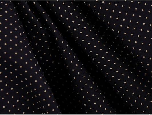 Printed Cotton Lawn - White Spot on Navy