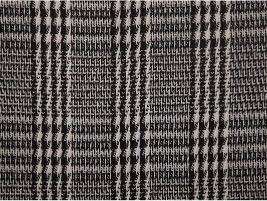 Woven Jacquard Fabric - Black and White Multi Textured