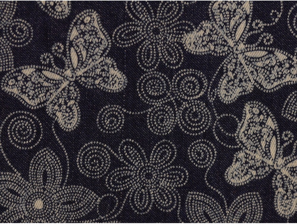 Printed Stretch Denim Fabric