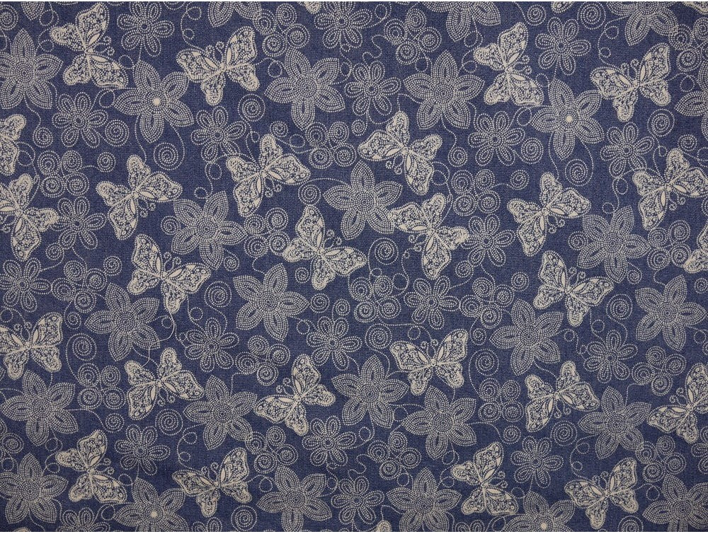 Printed Stretch Denim Fabric
