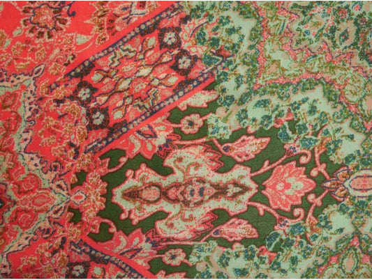 Panama Viscose Fabric - Bright Paisley Print