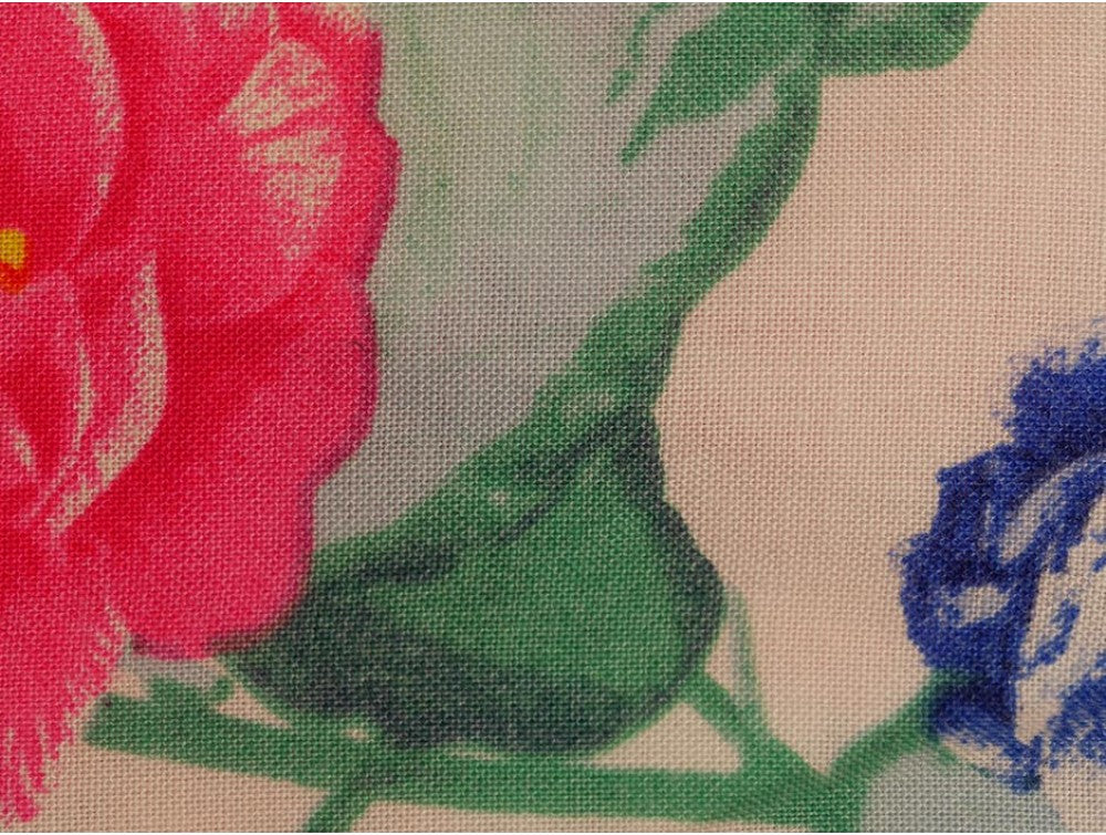 Panama Viscose Fabric - Summer Flowers