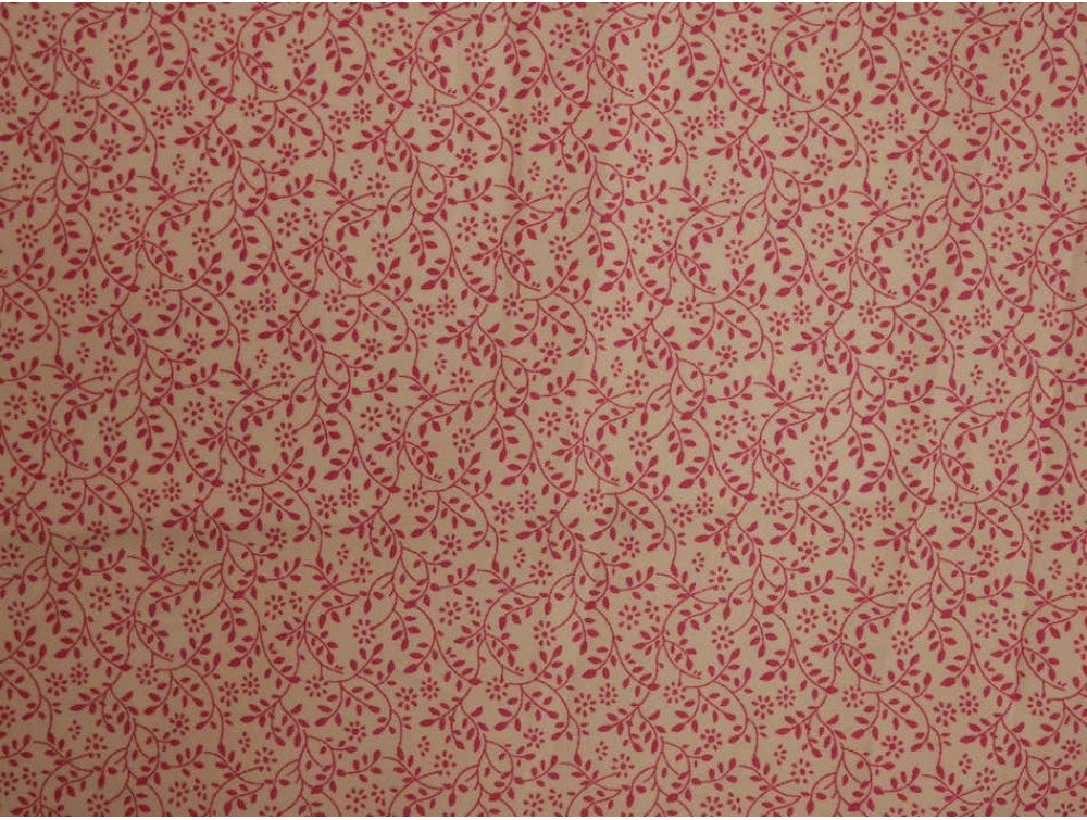 Printed Cotton Poplin - Pink Vines