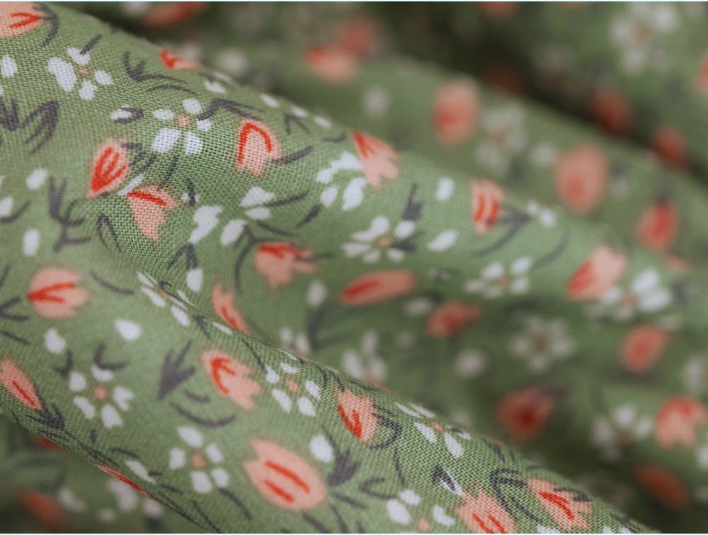 Printed Cotton Poplin - Garden Party 0.75 Metre Remnant