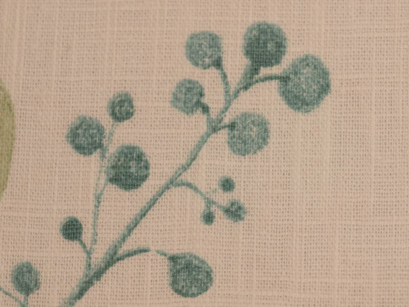 Cotton Linen Fabric - Ruscus Blue 0.85 Metre Remnant