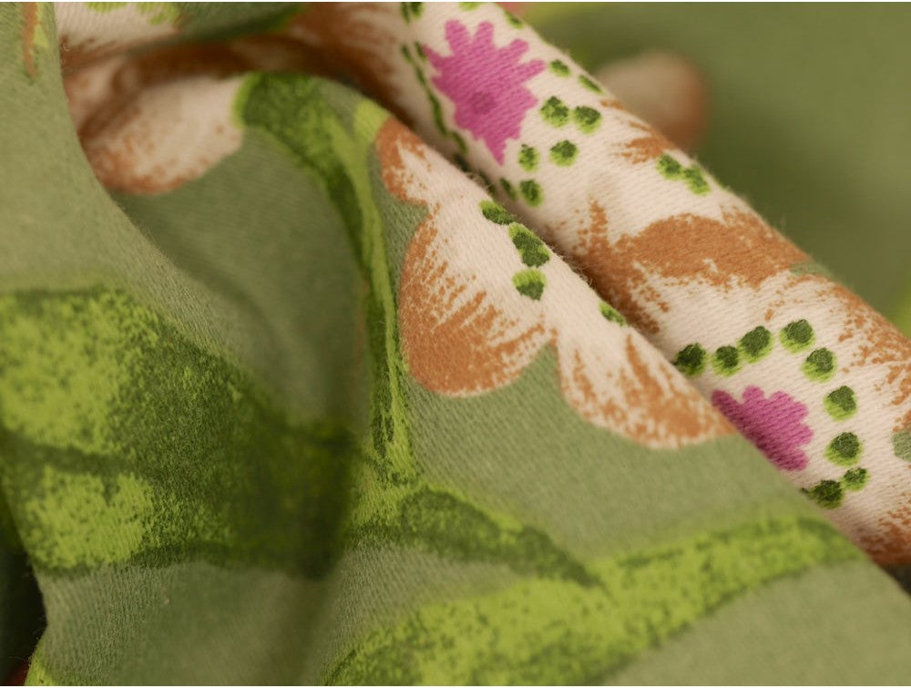 Polycotton Satin - Morgane Green 1.25 Metre Remnant