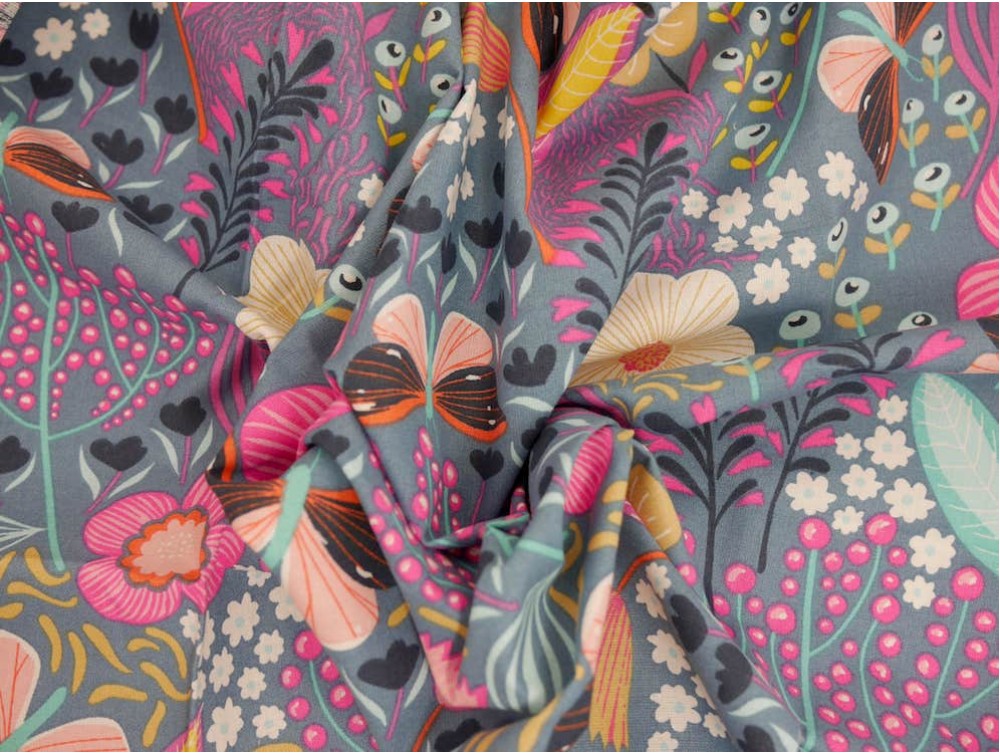 Printed Cotton Poplin - Butterfly Paradise