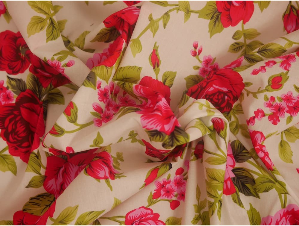 Printed Cotton Poplin - Sweet Rose
