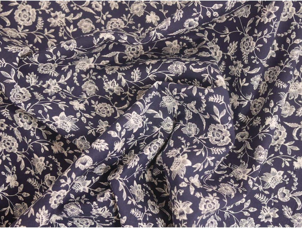 Printed Cotton Poplin - Vintage Vines