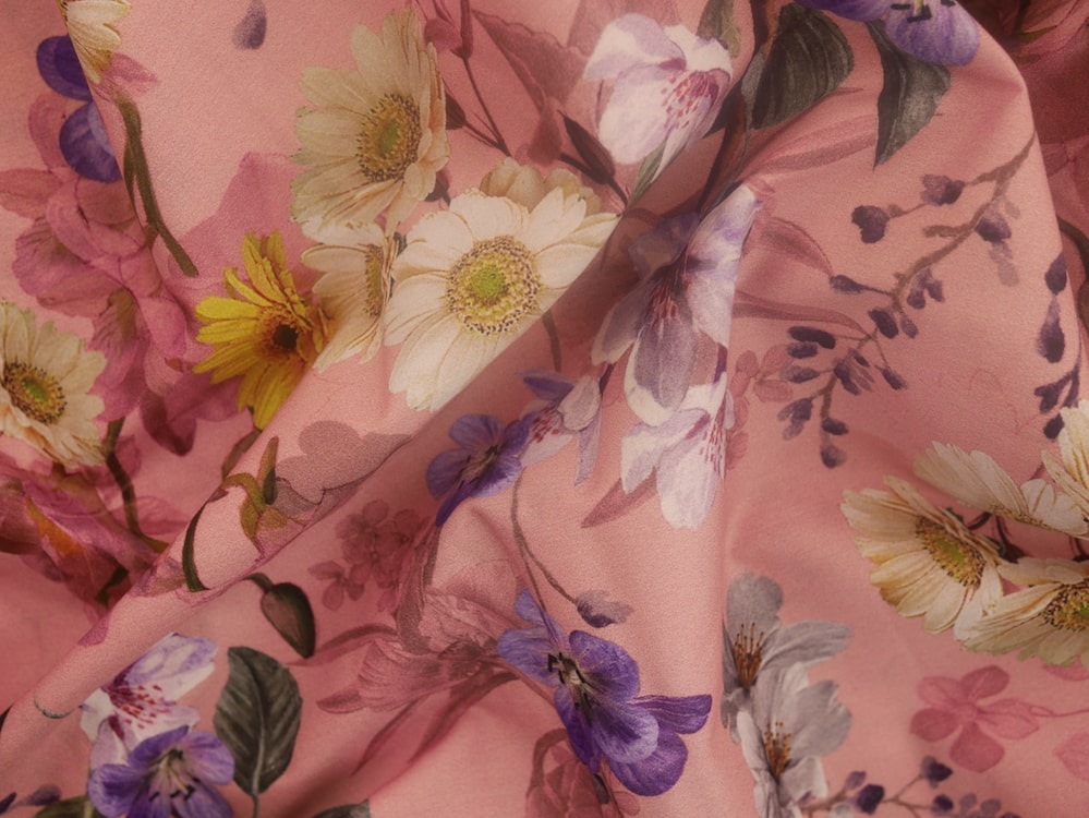 Printed Cotton lawn - Flower Bloom
