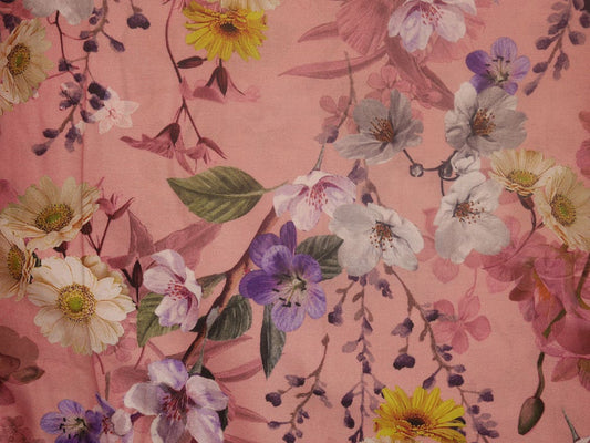 Printed Cotton lawn - Flower Bloom