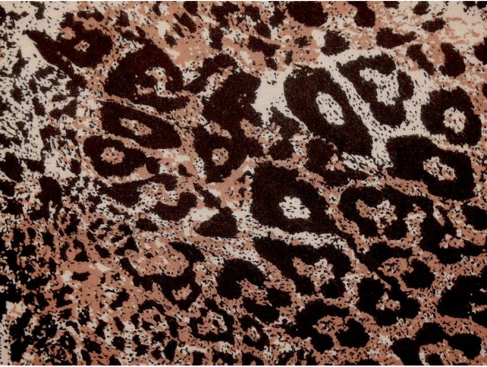 Panama Viscose Fabric - Leopard Print