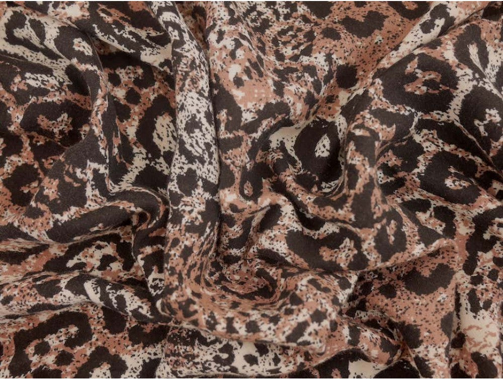 Panama Viscose Fabric - Leopard Print