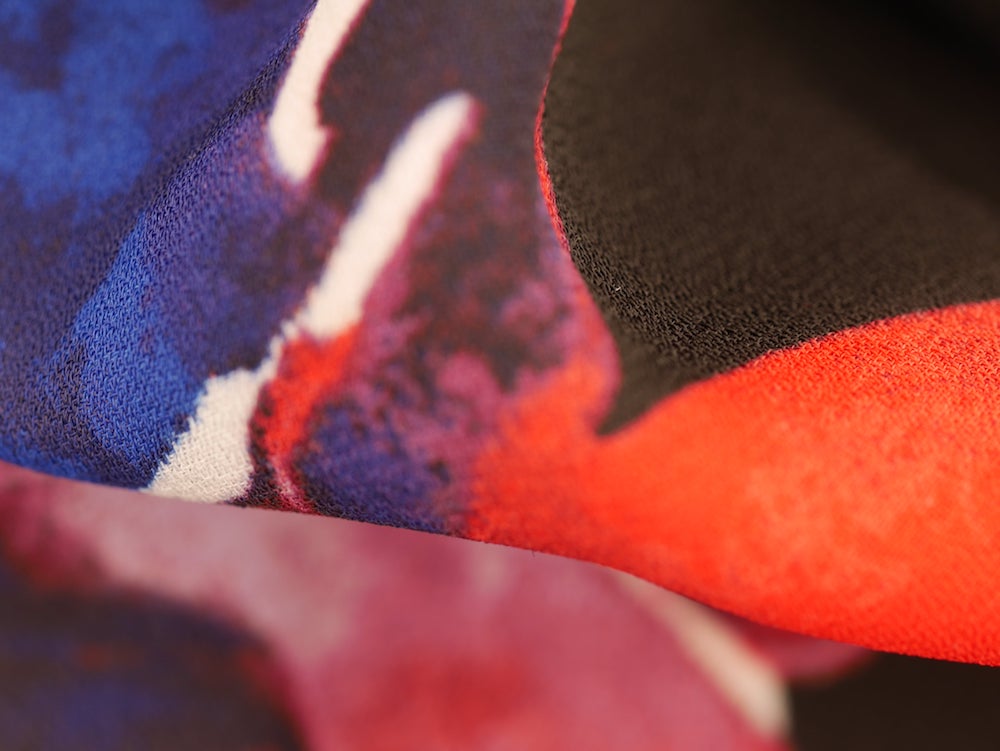 Woven Viscose Crepe - Abstract Rose