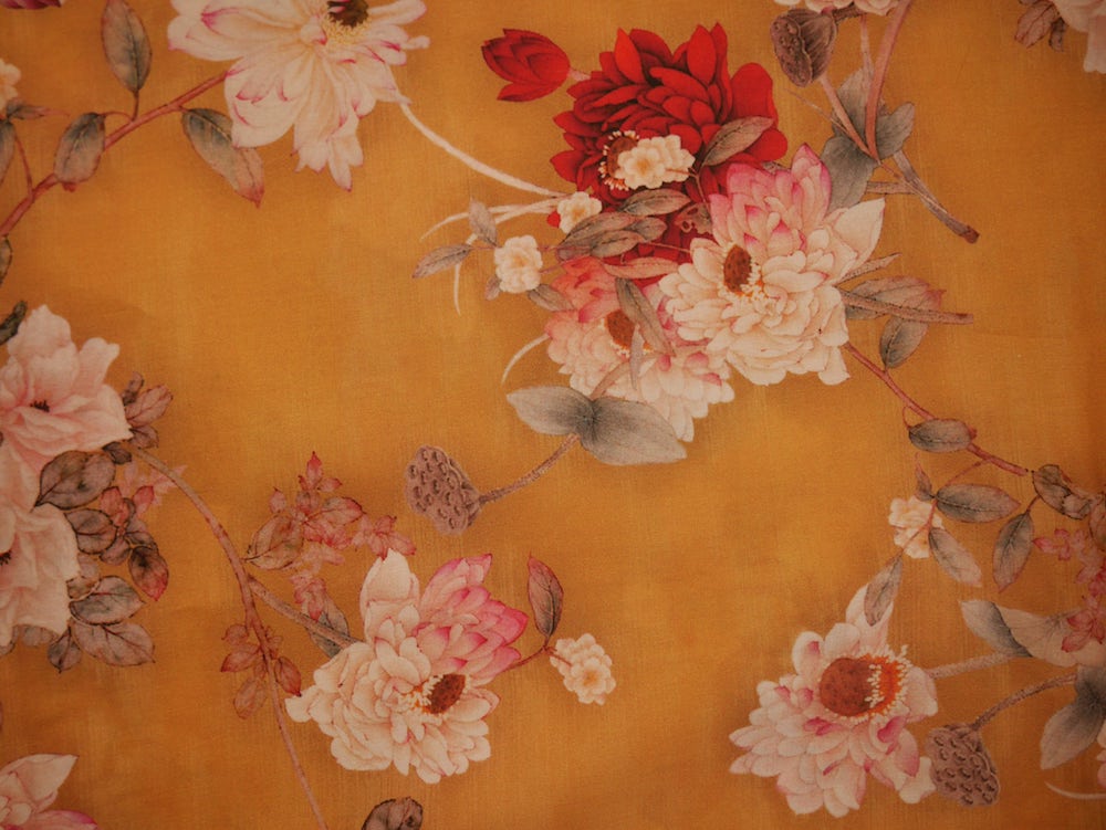 Printed Cotton Lawn - Chrisanthiam Bloom