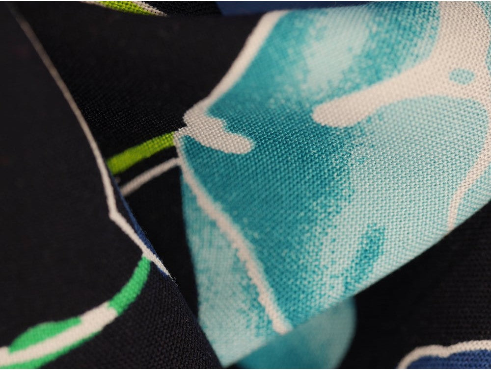 Panama Viscose Fabric - Flower Drawings