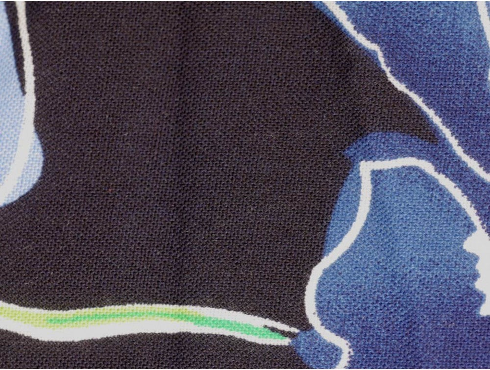 Panama Viscose Fabric - Flower Drawings