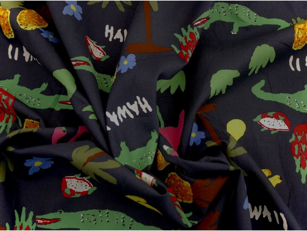 Printed Cotton Poplin - Hawaiian Tropic