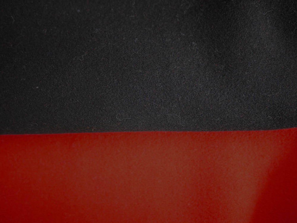 Wool Coating - Black/Red