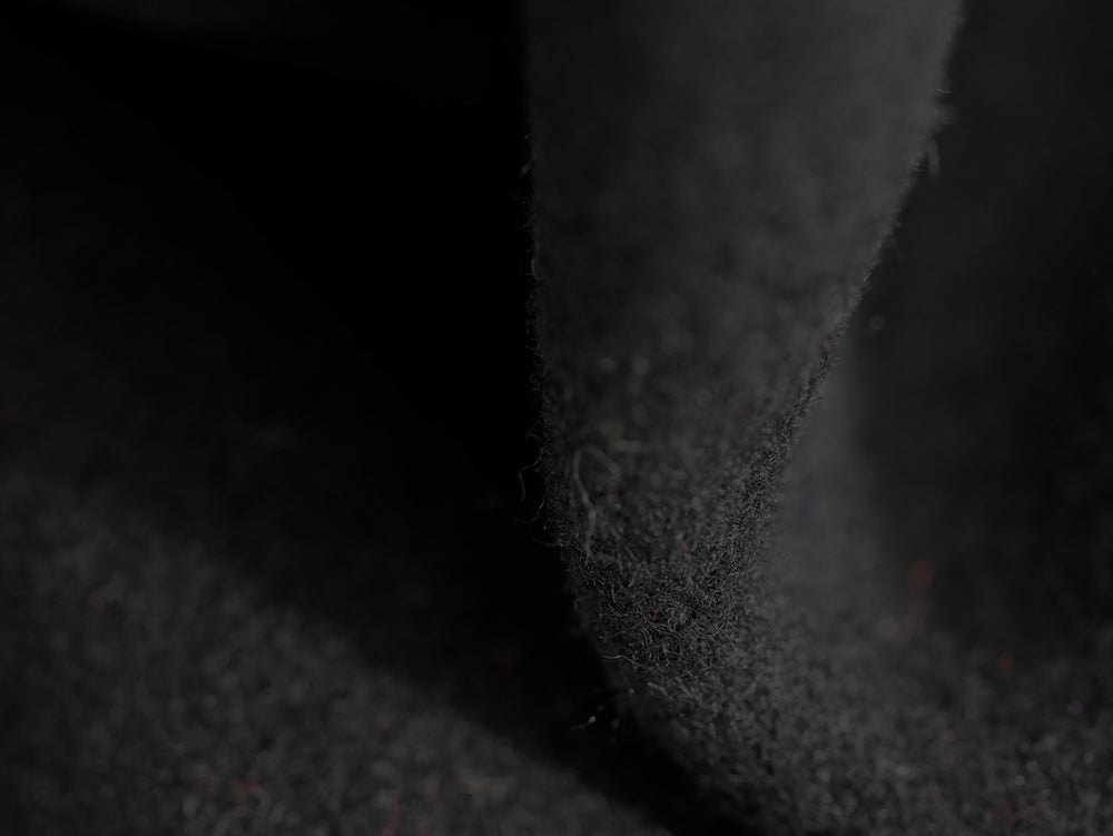 Wool Coating - Black/Red