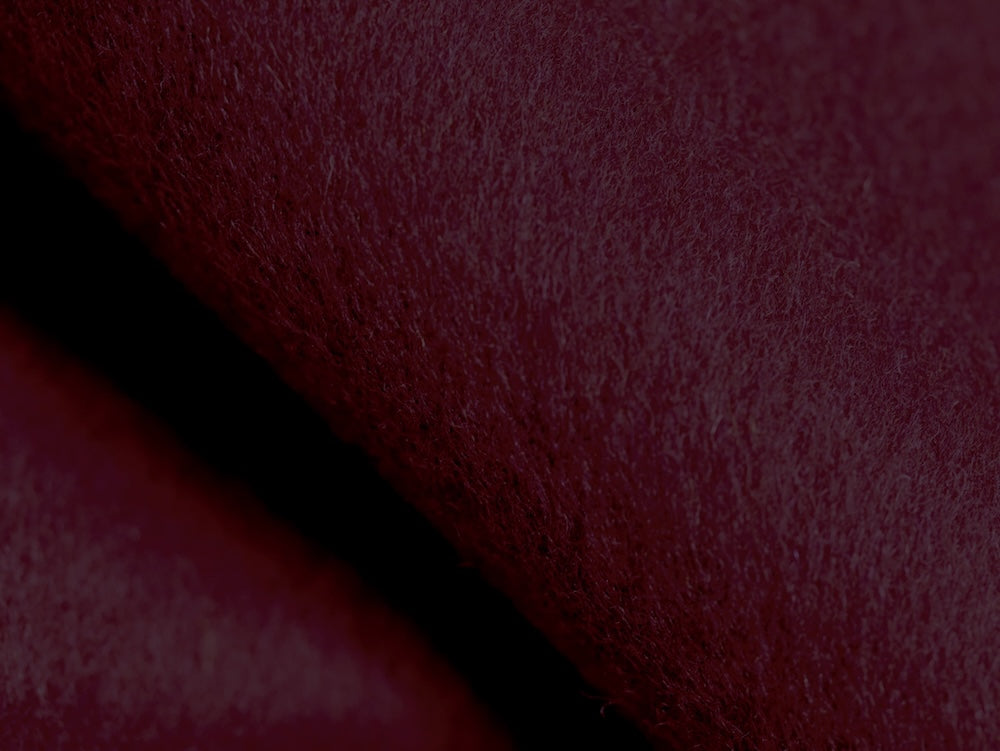 Wool Coating - Burgundy/Black