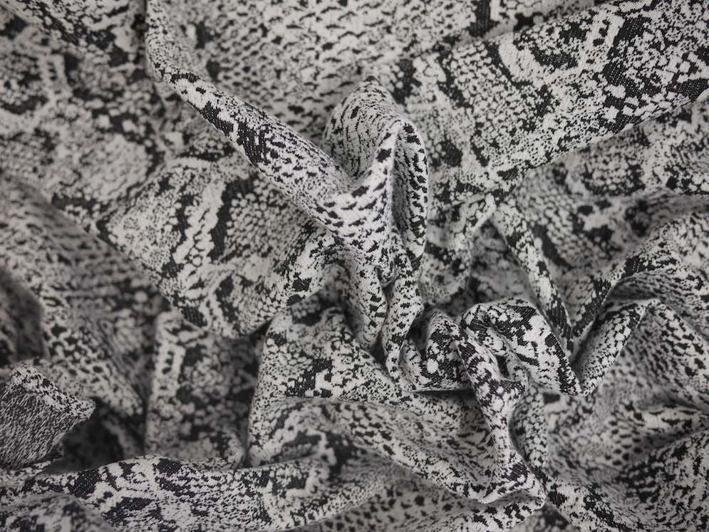 Double Jersey Polyester Viscose Jacquard Abstract