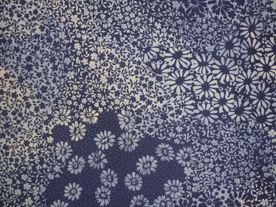 Cotton Elastane Blue Daisy