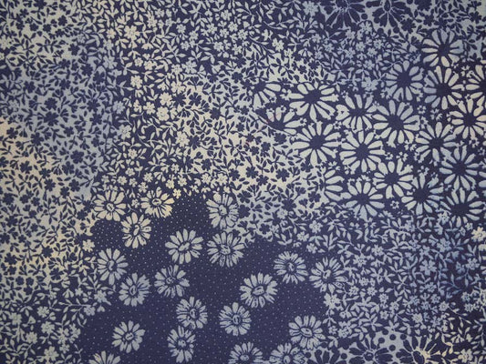 Cotton Elastane Blue Daisy