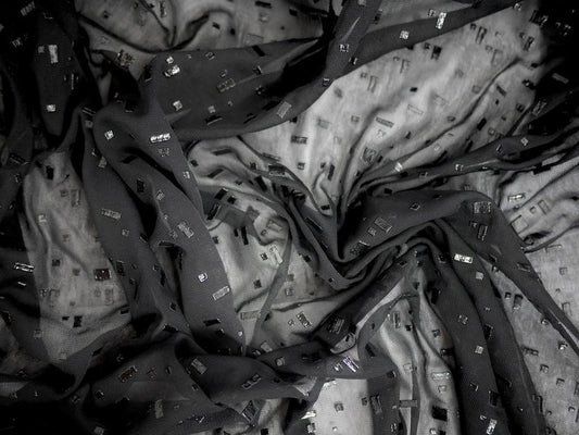 Sheer Polyester Mesh Little Squares