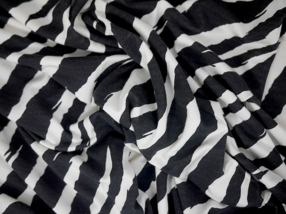 Single Jersey Printed Fabric - Zebra Print