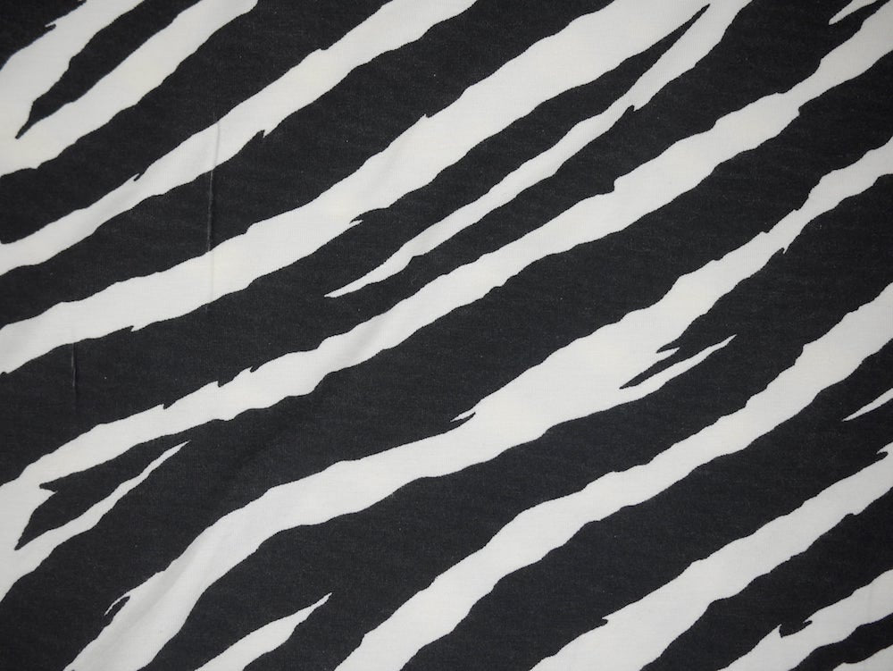Single Jersey Printed Fabric - Zebra Print