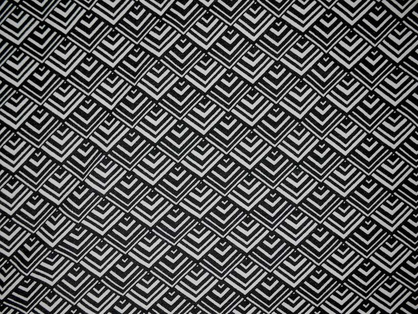 Printed Viscose Jersey Fabric - Abstract Optical Illusion
