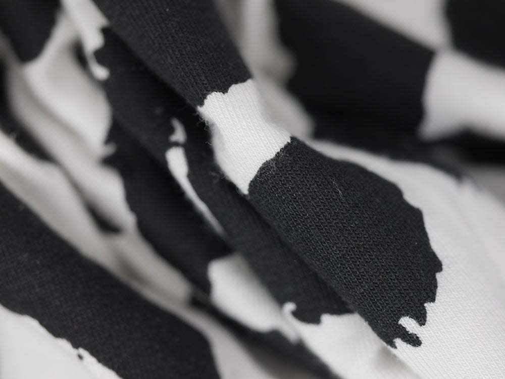 Single Jersey Printed Fabric - Black Leopard Print