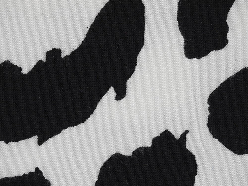 Single Jersey Printed Fabric - Black Leopard Print
