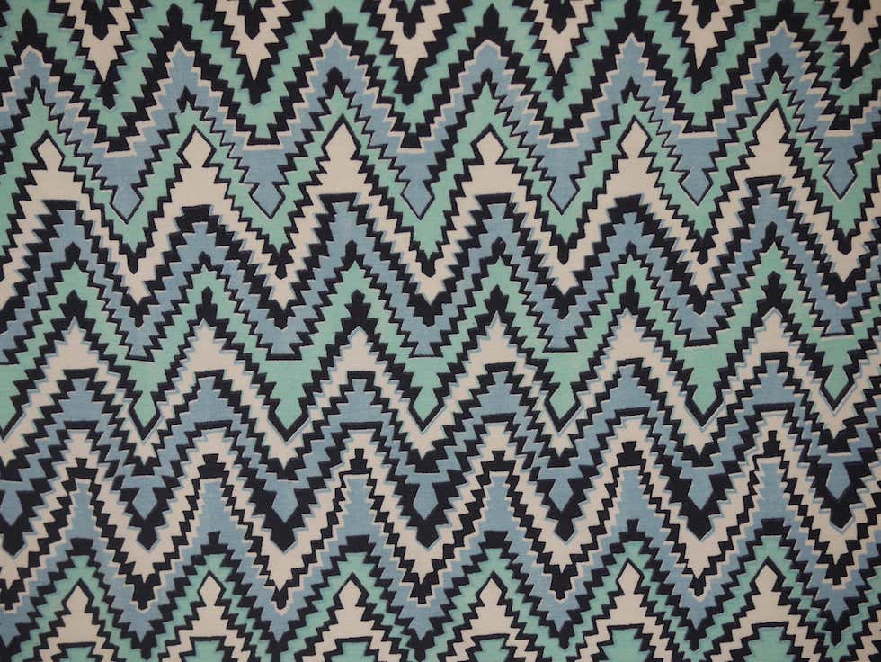 Printed Viscose Jersey Fabric - Abstract Aztec Print