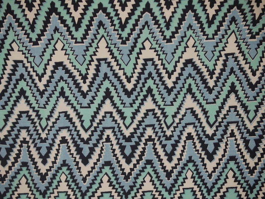 Printed Viscose Jersey Fabric - Abstract Aztec Print
