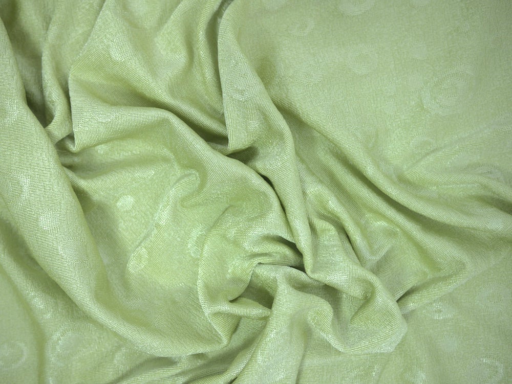 Single Jersey Fabric - Green Circle Collage