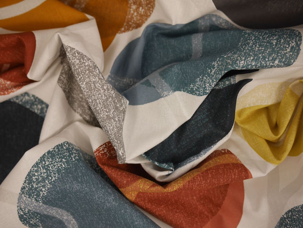 Printed Cotton Poplin - Geometric Circles