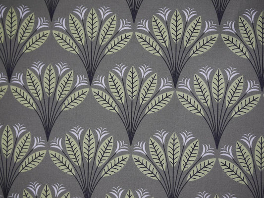 Printed Cotton Poplin - Peacock Leaf