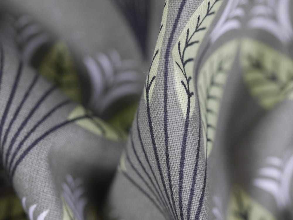 Printed Cotton Poplin - Peacock Leaf