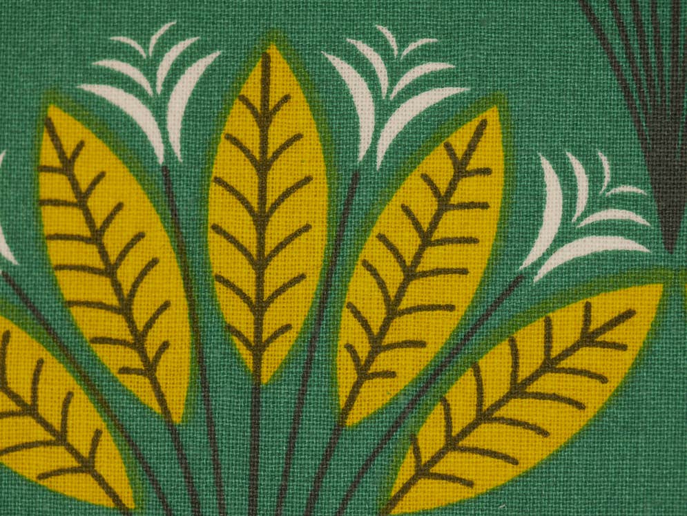 Printed Cotton Poplin - Peacock Leaf