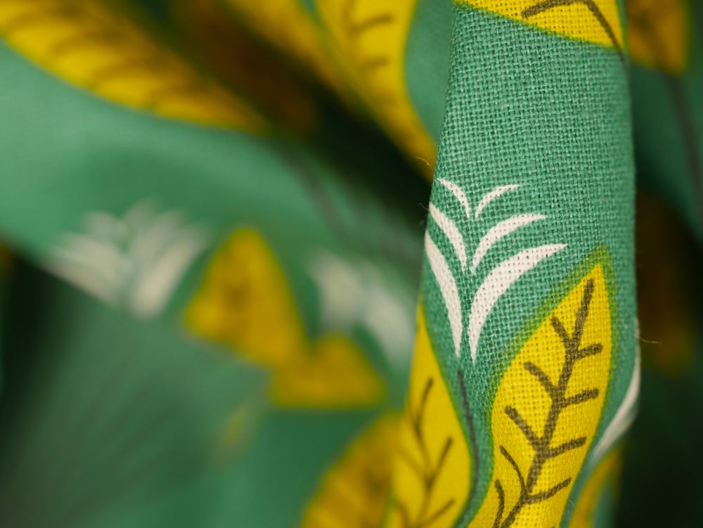 Printed Cotton Poplin - Peacock Leaf
