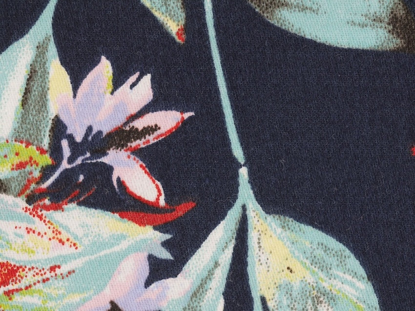 Cotton Sateen Painted Leaves