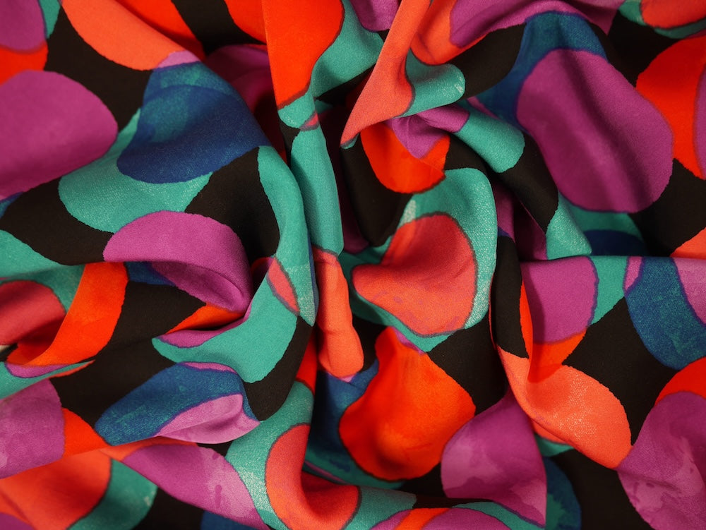 Satin Viscose - Funny Dots Print