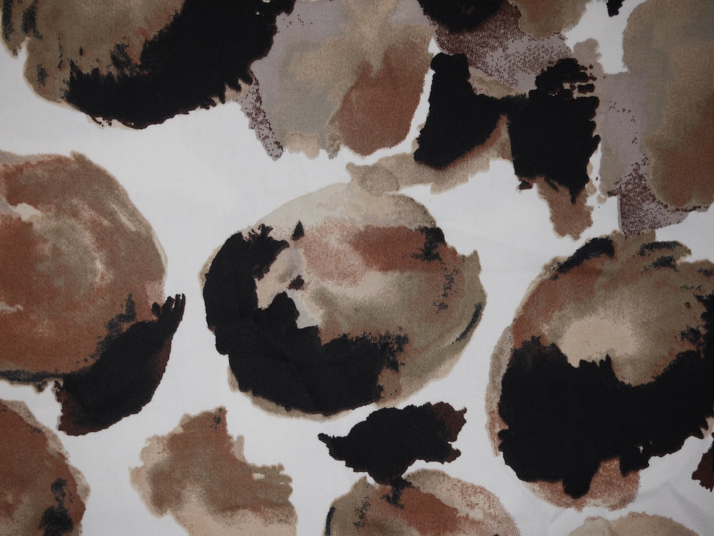Stretch Satin Cotton - Abstract Polka Dots