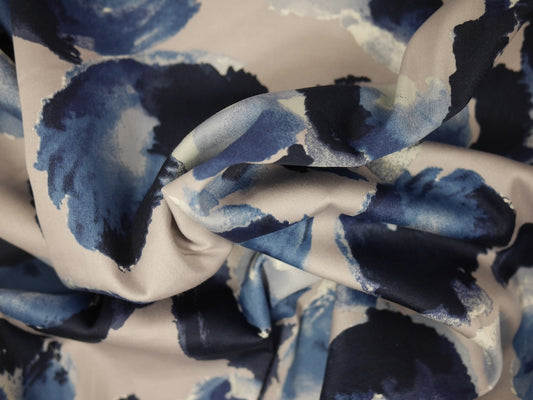Stretch Satin Cotton - Abstract Polka Dots