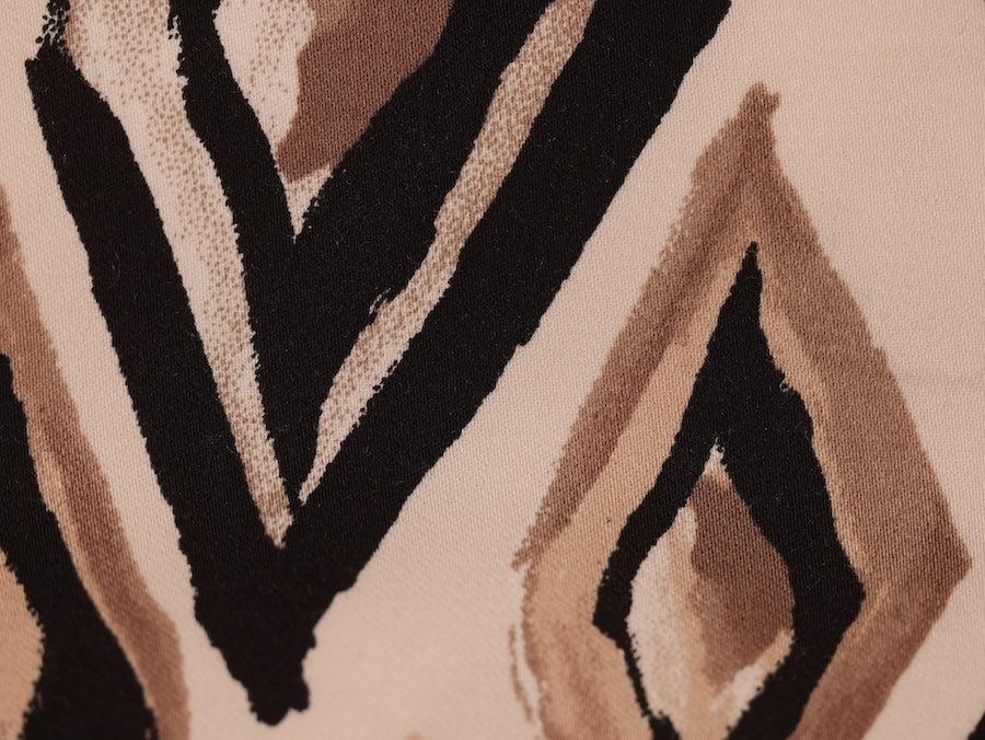 Satin Viscose Fabric - Abstract Diamonds